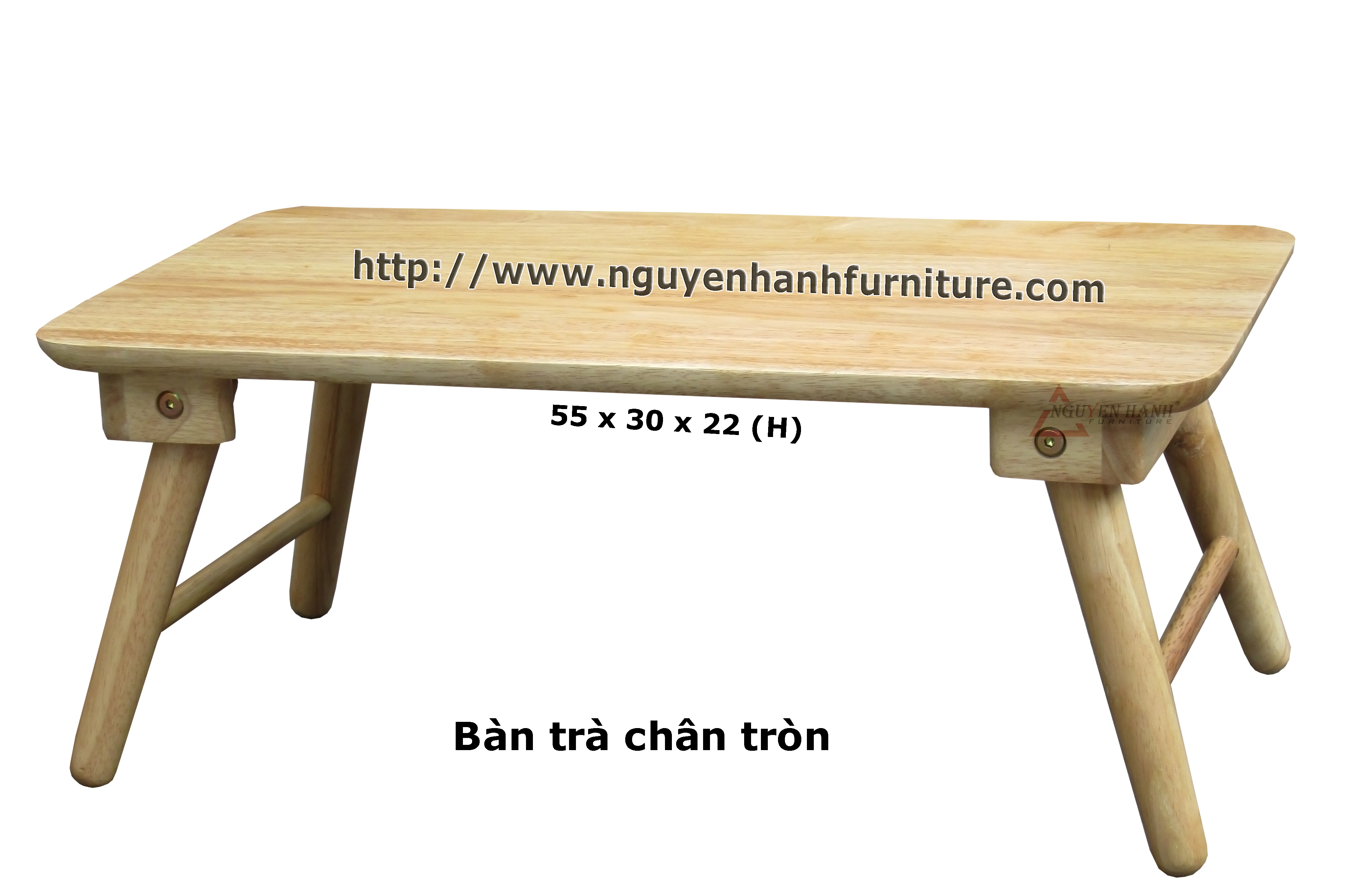Name product: Round tea table leg (Natural) - Dimensions: 50 x 30 x 22 (H) - Description: Wood natural rubber